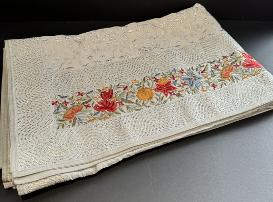 Thread work with embellised border